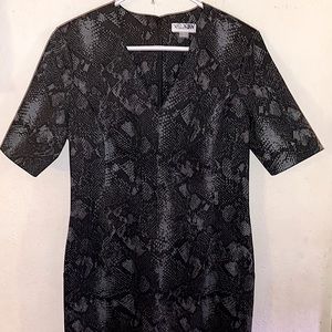 Calvin Klein snakeskin bodycon dress